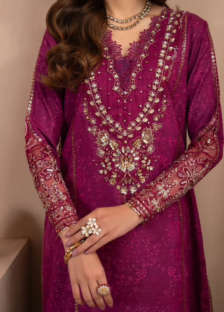 Xenia Formals Unstitched Embroidered Raw Silk 3 Piece Suit XF26UF D-04 Amayah - Festive Collection