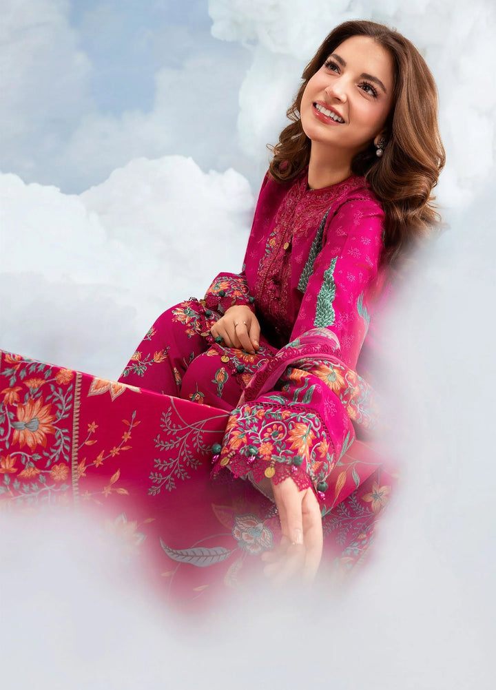 M Basics by Maria B Unstitched Embroidered Lawn 3 Piece Suit MB26SSEL MB-CUSV14-03B - Eid Collection
