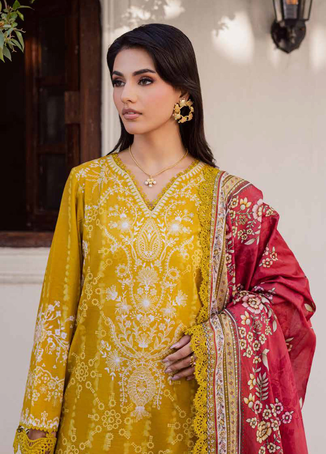 Rania by Nureh Unstitched Printed Lawn 3 Piece Suit NU26ULR NR-01 - Casual Collection