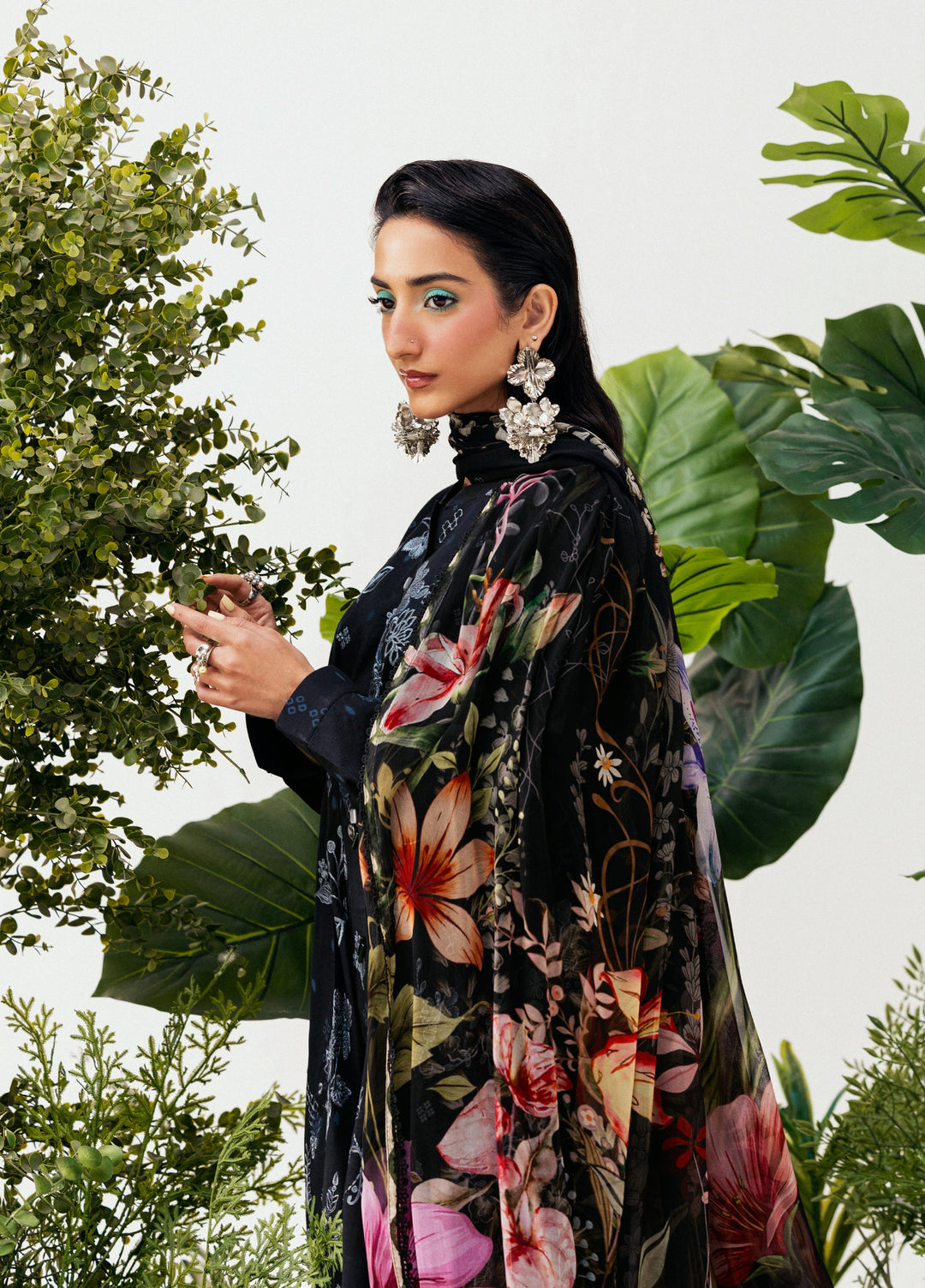 Zync by Florent Unstitched Embroidered Printkari Lawn 3 Piece Suit FL26UZP FZ-3B - Summer Collection