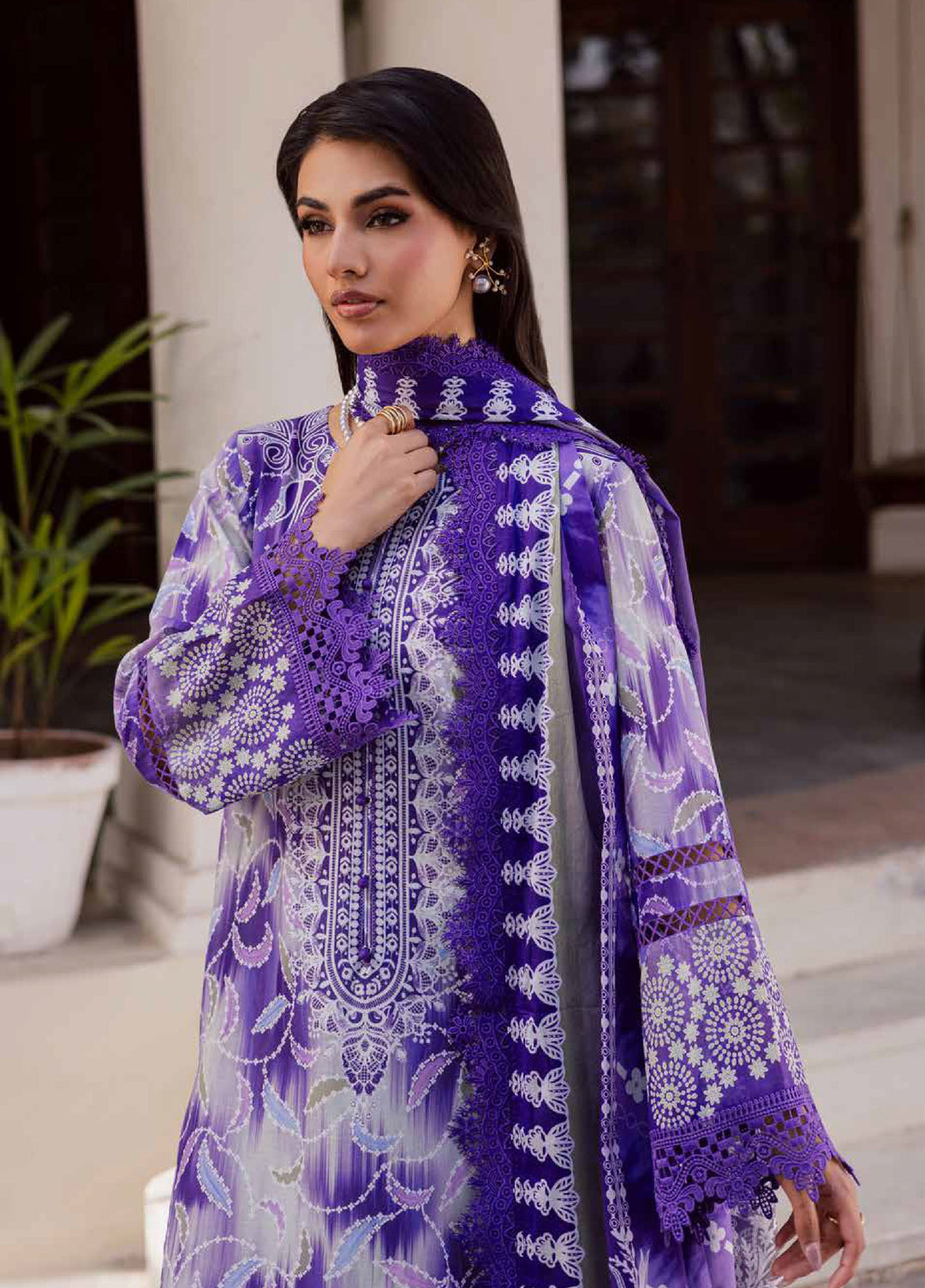 Rania by Nureh Unstitched Printed Lawn 3 Piece Suit NU26ULR NR-05 - Casual Collection