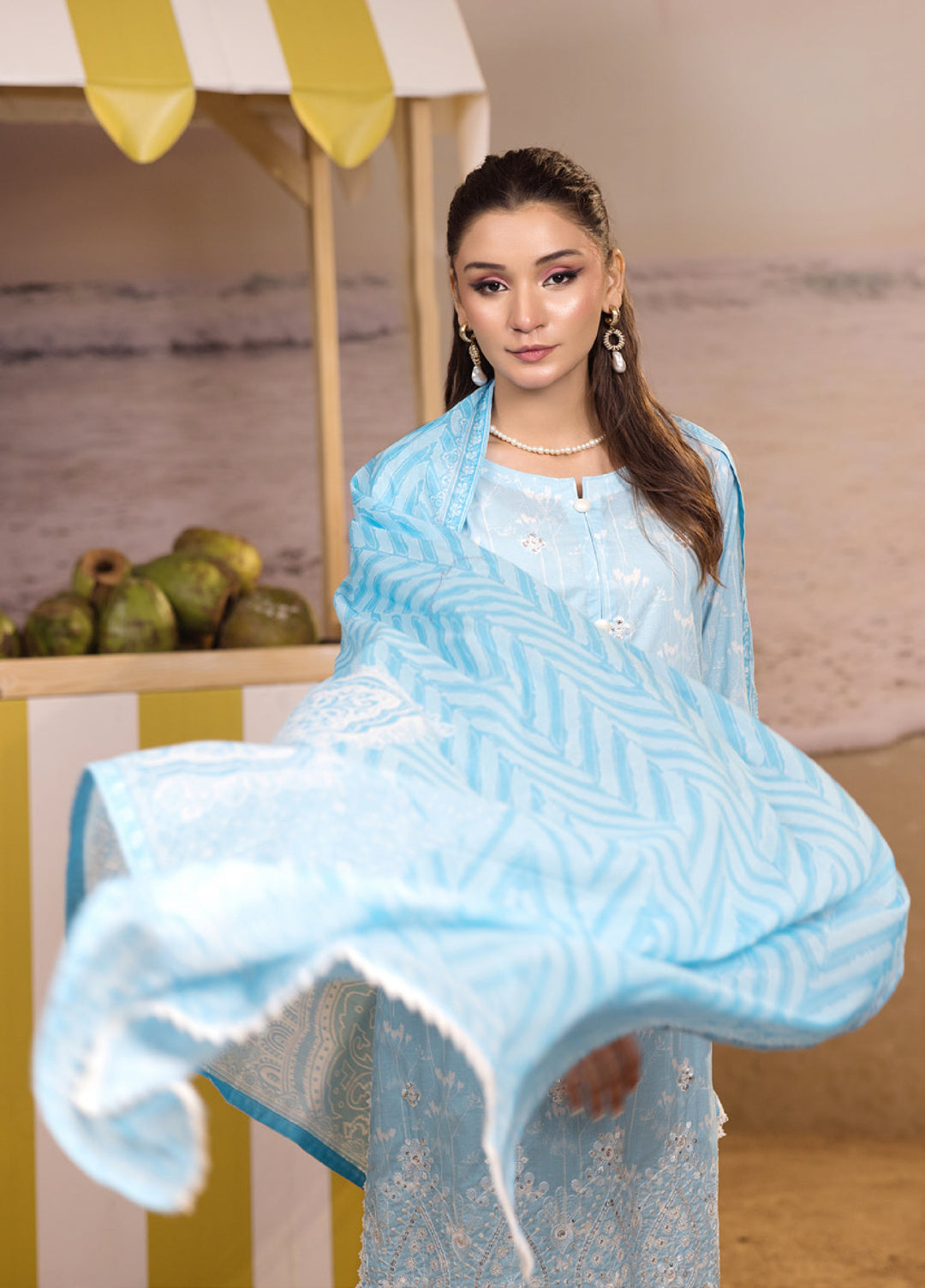 Regalia Textiles Unstitched Embroidered Lawn 3 Piece Suit RG26UEL D-5 - Casual Collection