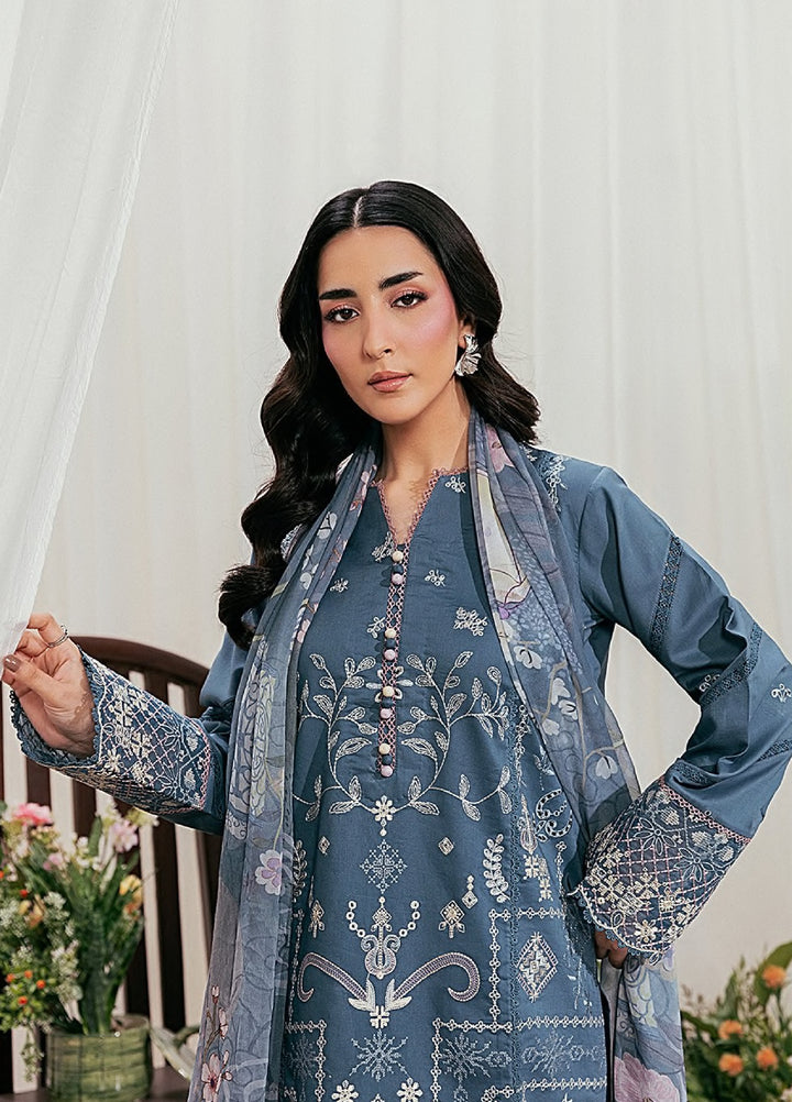 Zync by Florent Unstitched Embroidered Lawn 3 Piece Suit FL26ULZ FZ-7A - Summer Collection