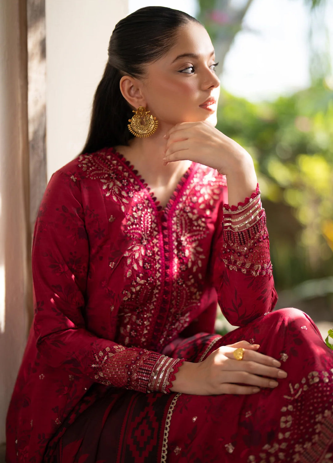 Xenia Formal Unstitched Luxury Raw Silk Suits 3 Piece XE25FL Ibshaam-B - Formals Collection