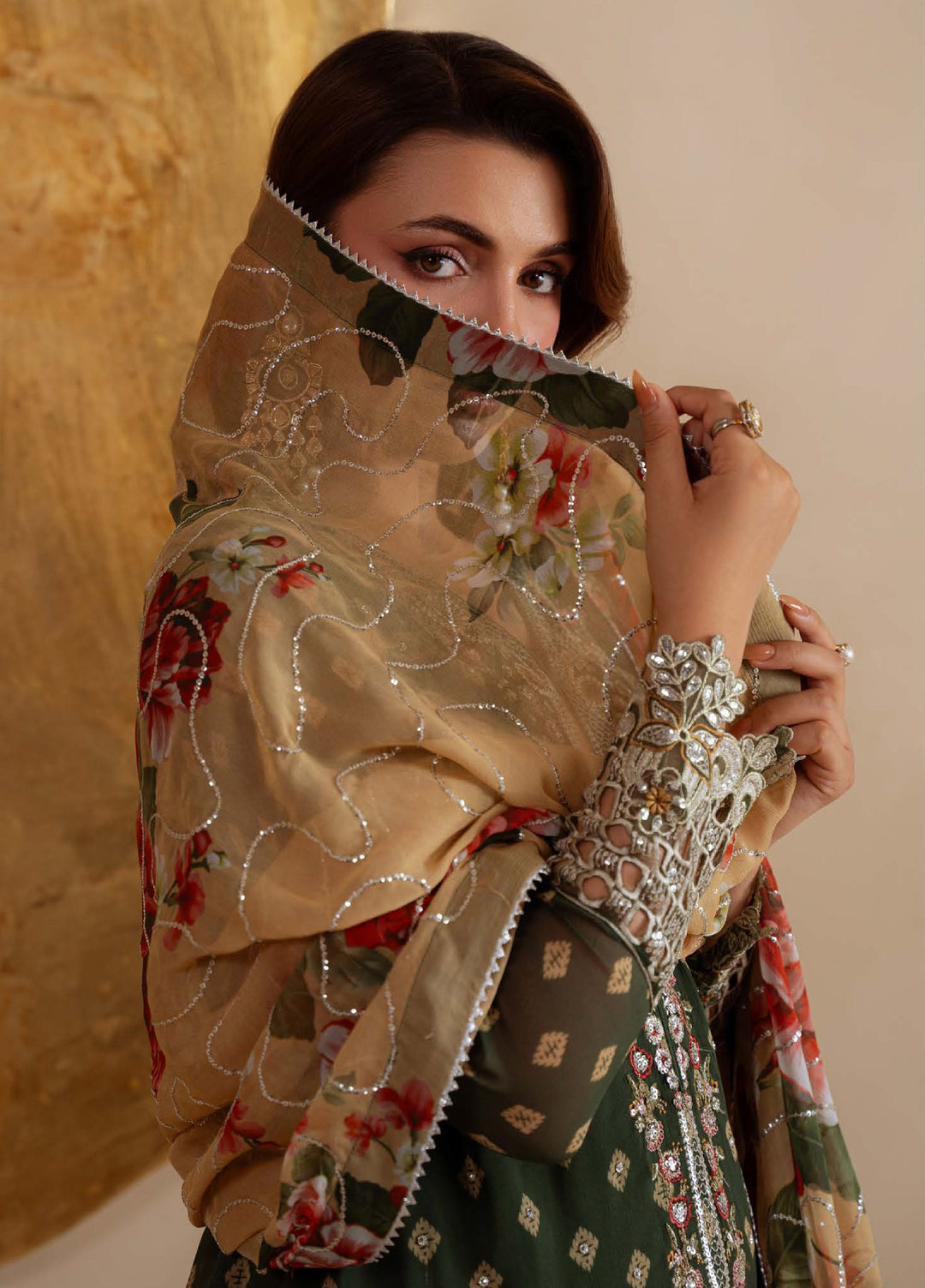 Amaya by Nureh Unstitched Luxury Chiffon Embroidered 3 Piece Suit NU26UA AM-33 - Festive Collection