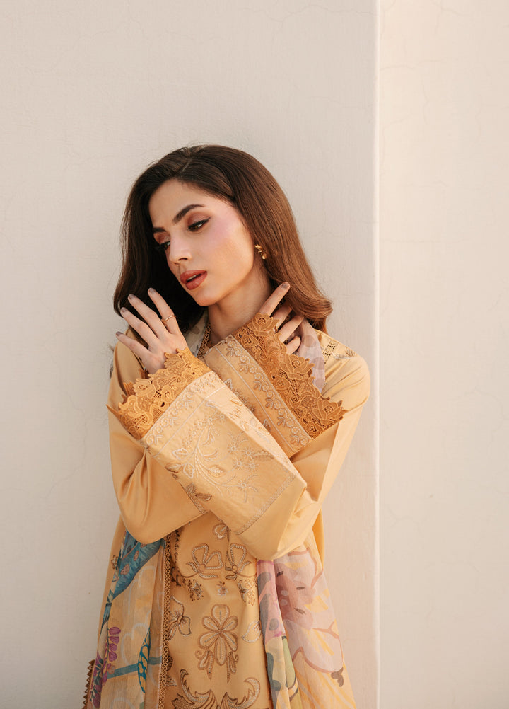Zync by Florent Unstitched Embroidered Lawn 3 Piece Suit FL26ULZ FZ-8B - Lawn Collection