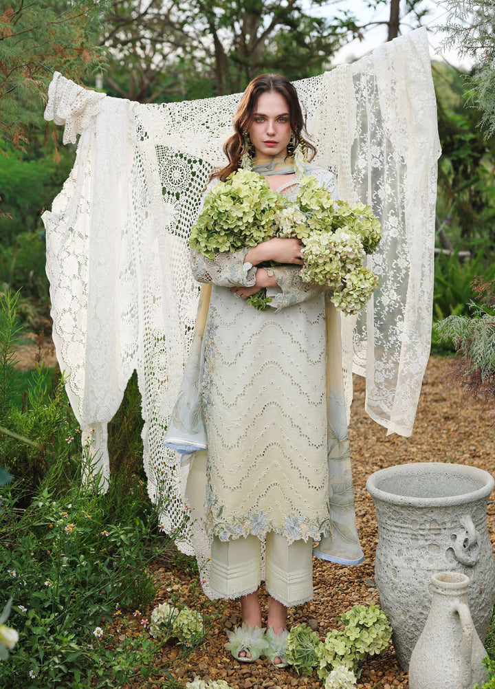 The Secret Garden by Mushq Unstitched Embroidered Lawn 3 Piece Suit MU26USG Ivory Botanica HUNSS260411 - Festive Collection