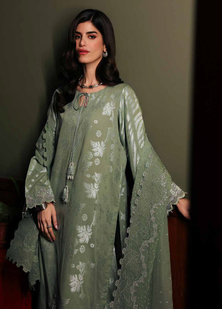 Nureh Exclusive Unstitched Embroidered Lawn Jacquard 3 Piece Suit NU26EU NE-226 - Festive Collection