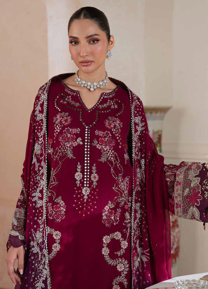 Amaya by Nureh Unstitched Embroidered Chiffon 4 Piece Suit NU26UCA AM-40 - Festive Collection