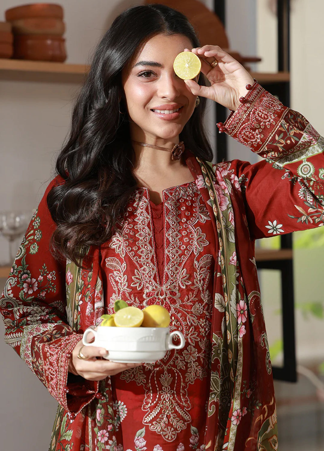 Delia by Gulaal Unstitched Embroidered Lawn 3 Piece Suit GL26UD D-9 Siaa - Summer Collection