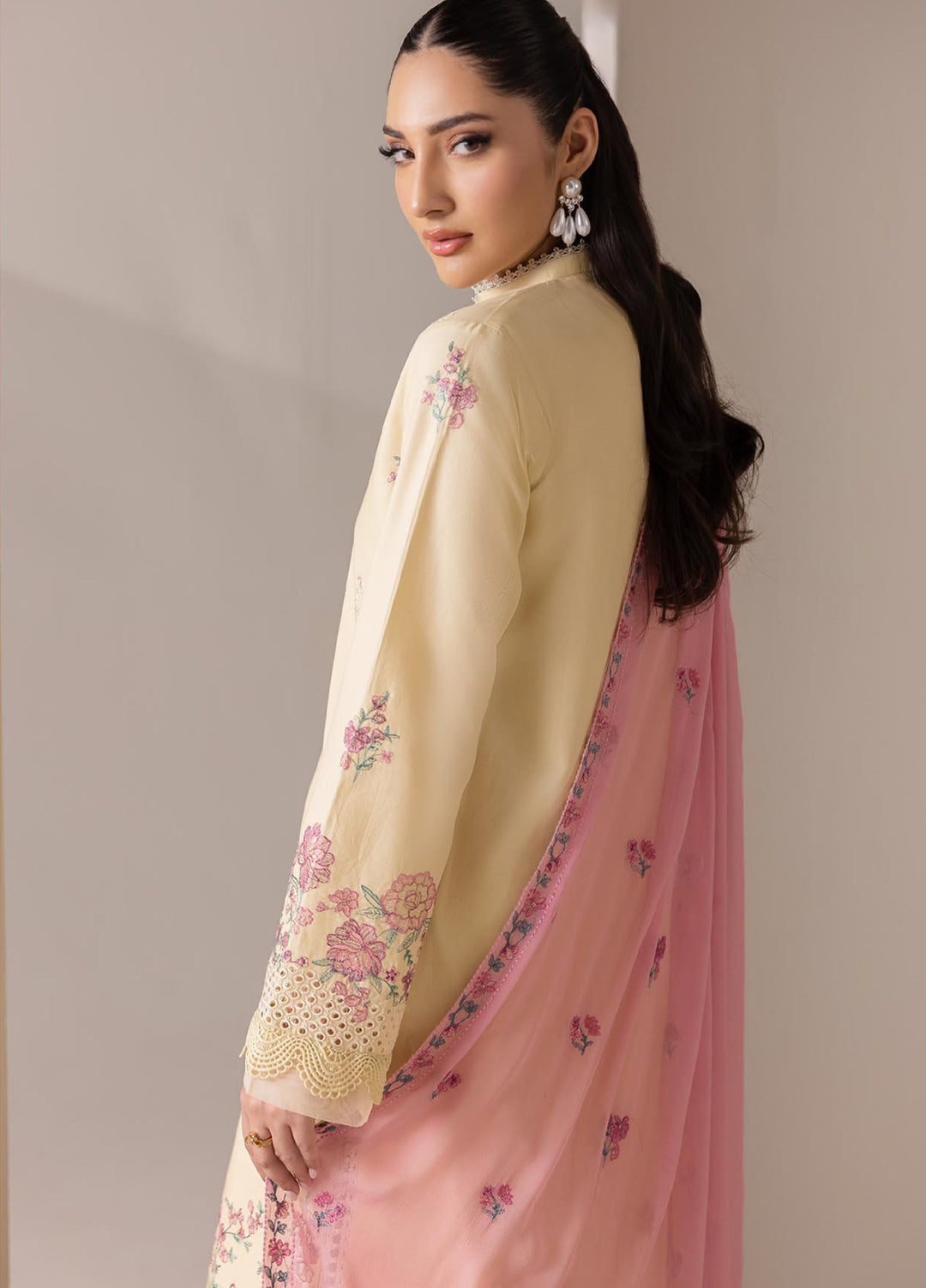 RajBari Exclusive Unstitched Embroidered Lawn 3 Piece Suit RB26UE D-9 - Summer Collection