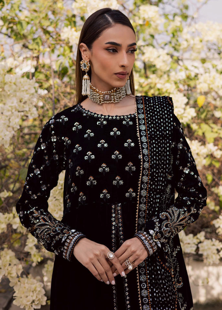 Nureh Maya Unstitched Velvet Embroidered 3 Piece Suits NU25MF NW-125 - Festive Collection