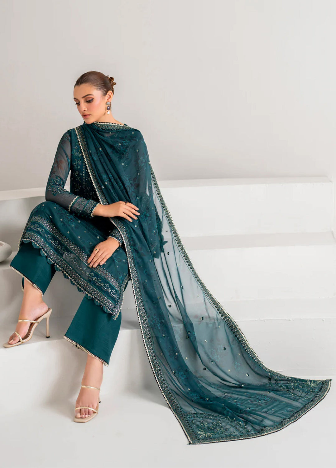 Xenia Formal Unstitched Luxury Chiffon Suits 3 Piece XE25FL Aura - Formals Collection
