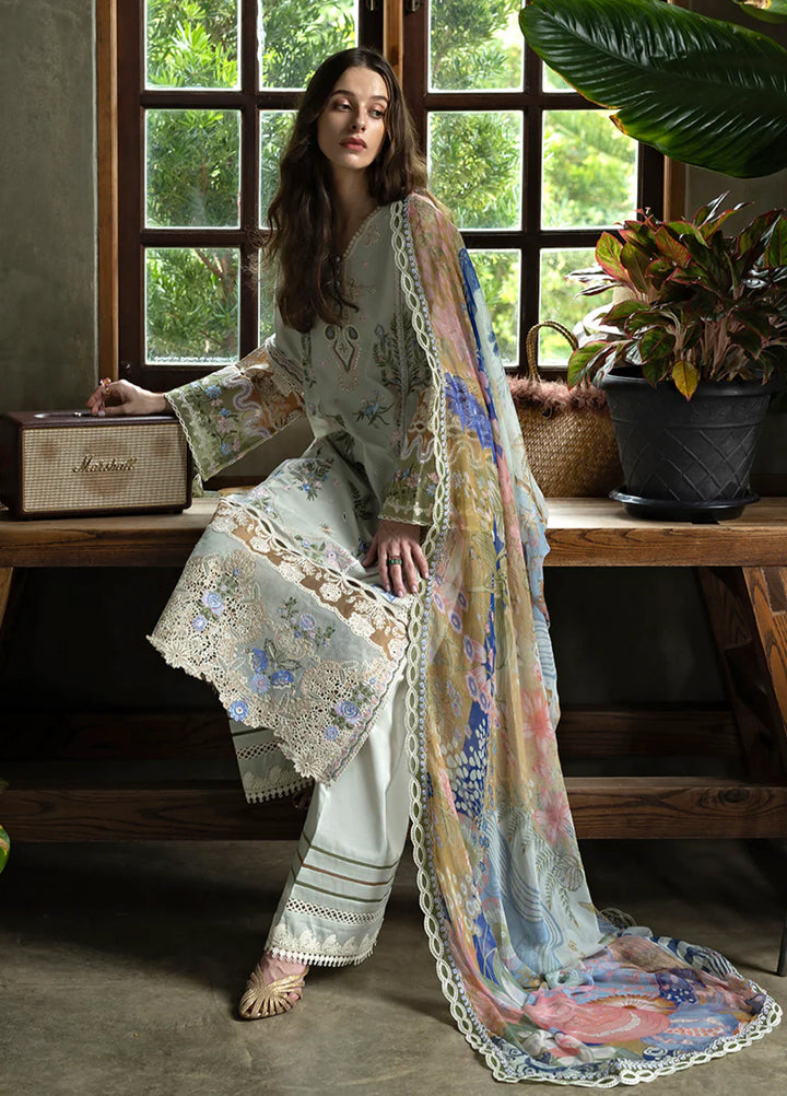 Mon Tresor by Esmel Unstitched Embroidered Luxury Lawn 3 Piece Suit EML26UMT D8-Perla - Summer Collection