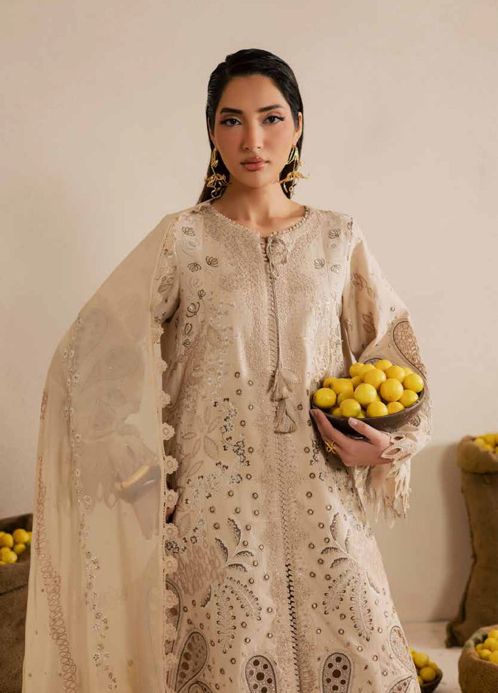 Nureh Exclusive Unstitched Lawn Karandi Embroidered 3 Piece Suit NU26UE NE-218 - Spring Collection