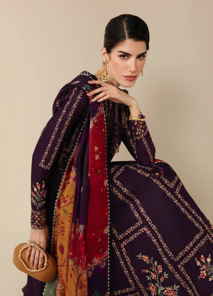 Iris by Jazmin Unstitched Embroidered Lawn 3 Piece Suit JZ26ULI IL26-D06 - Eid Collection