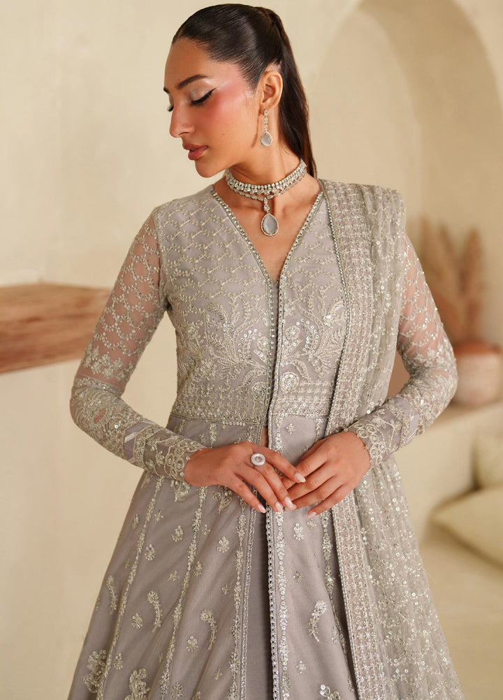 Meesa by Zarif Unstitched Net Embroidered Suits 3 Piece ZAF25MF ZRF-ML-06 LEMHA - Winter Collection