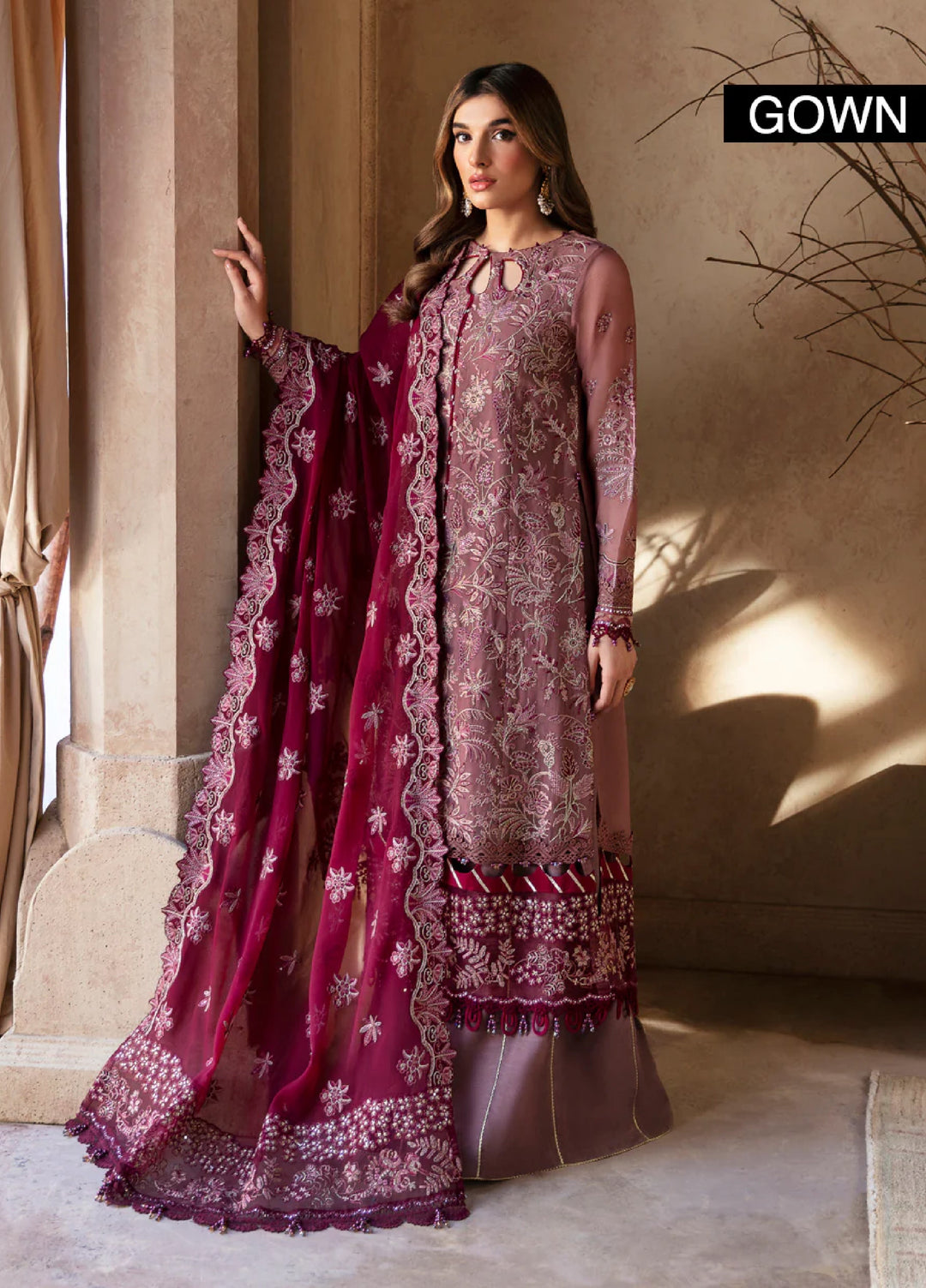 Xenia Formal Unstitched Luxury Chiffon Suits 3 Piece XE25FL Kaina - Formals Collection