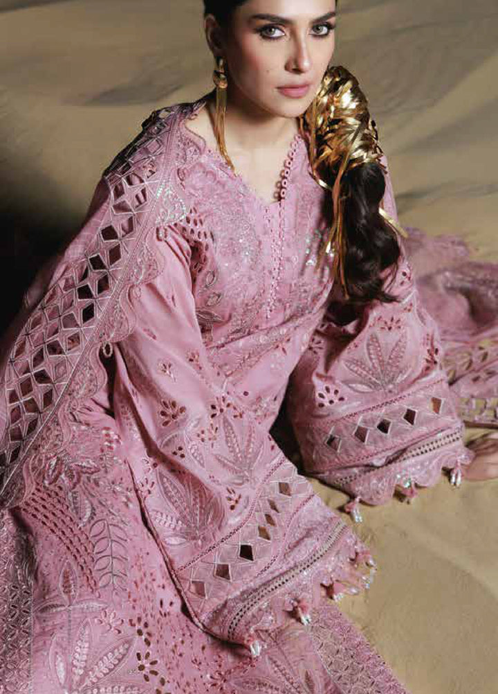 Aman by Nureh Unstitched Embroidered Luxury Lawn 3 Piece Suit NU26UA NE-232 - Festive Collection