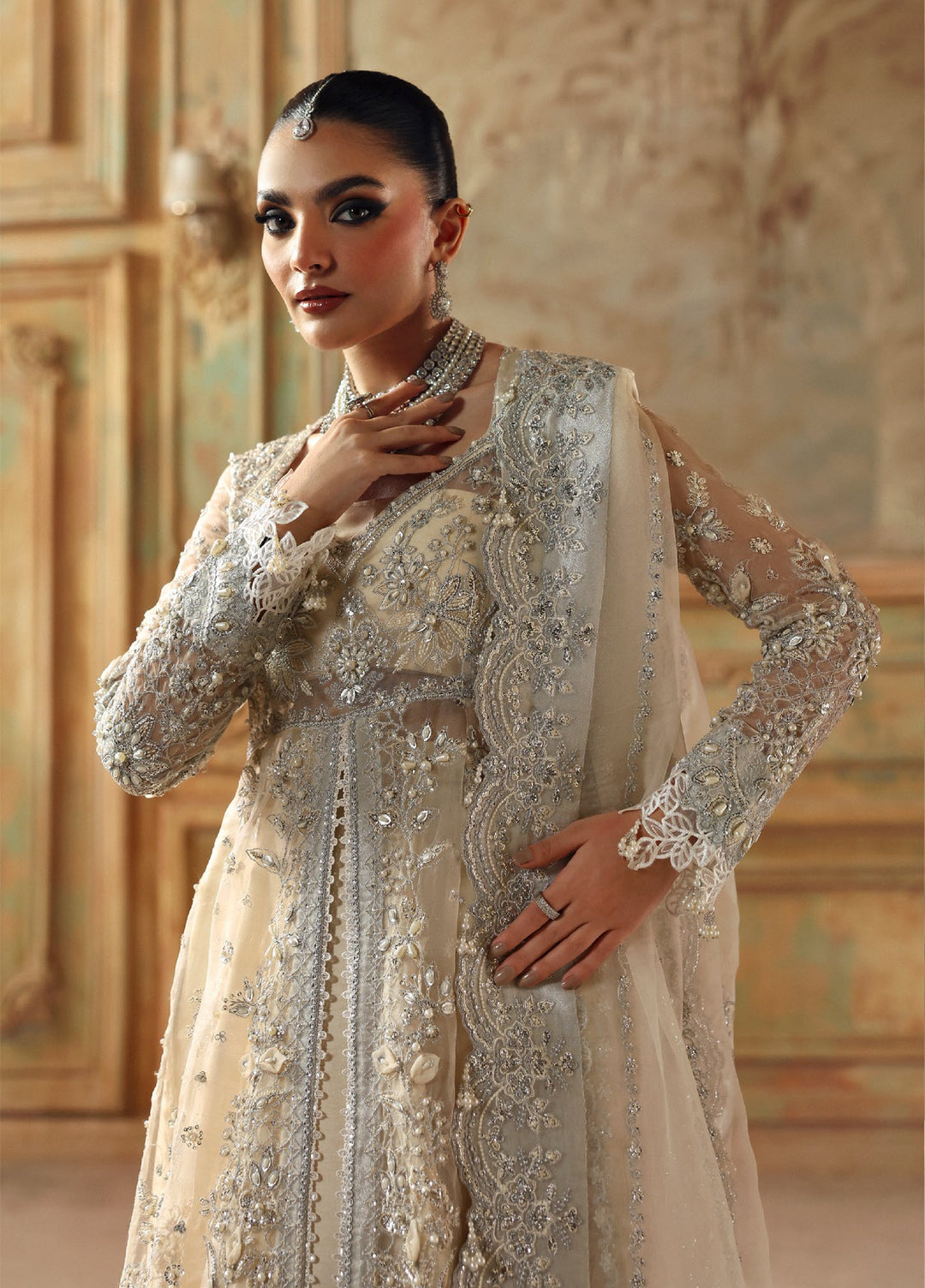 Zyra Unstitched Embroidered Net 3 Piece Suit ZY26UW D-4 Glamorous - Wedding Collection