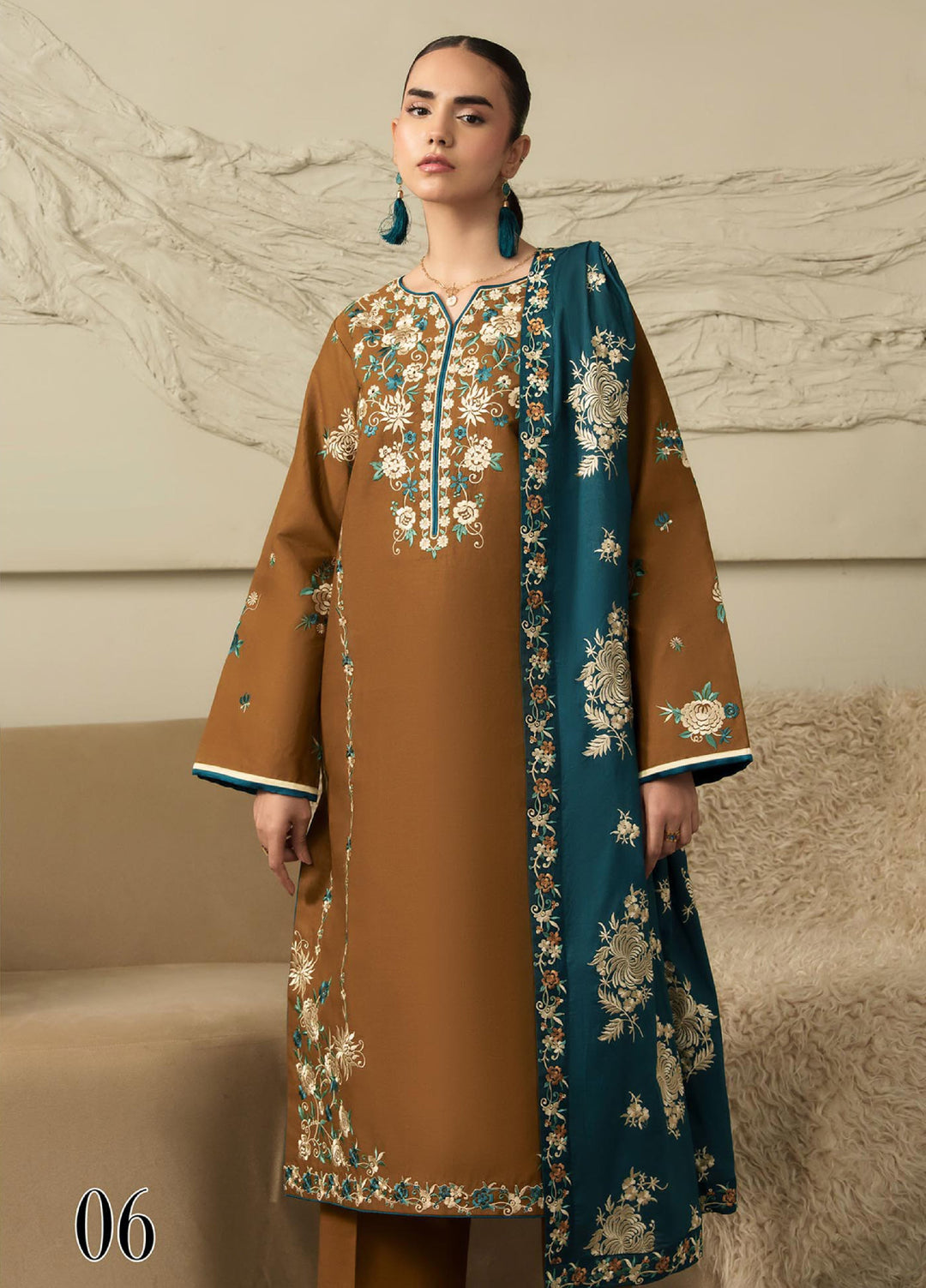 RajBari Women RTW Embroidered Lawn 3 Piece Suit RB26PLE Mesaal 06 - Eid Collection