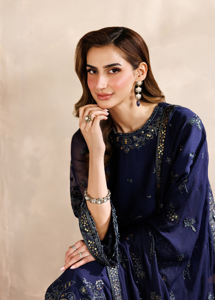 Zaryah by Zarif Unstitched Embroidered Chiffon 3 Piece Suit ZR26UZF ZF-ZYR-AFSHAAN-07 - Festive Collection