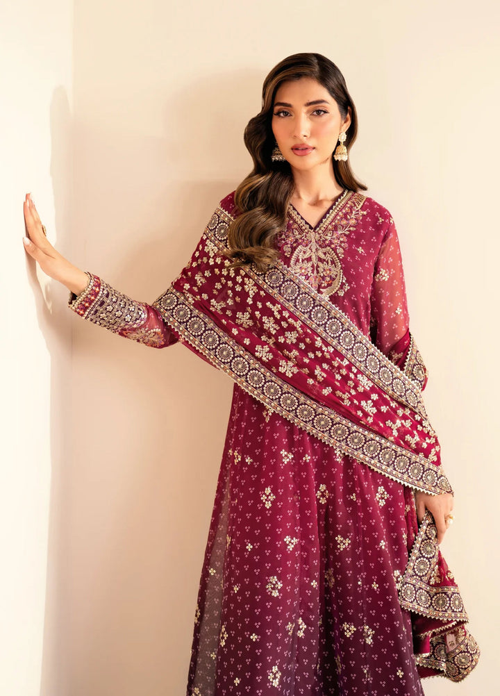 Xenia Formal Luxury Unstitched Embroidered Chiffon Suits 3 Piece XE25FL XF-993 Nyami - Formals Collection