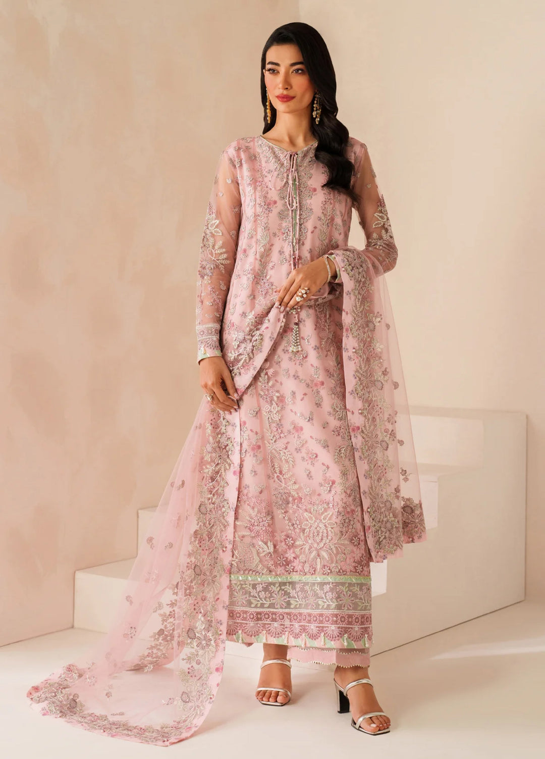 Xenia Formal Unstitched Luxury Net Suits 3 Piece XE25FL Ashal - Formals Collection