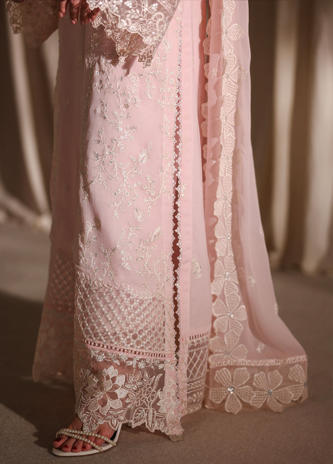Azure Unstitched Embroidered Chiffon 3 Piece Suit AZ26ULC Twirling Tulip - Festive Collection