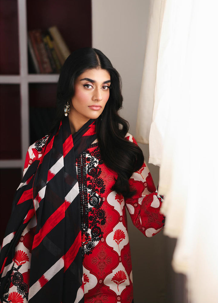 Nissa Floral Symphony by Rajbari Unstitched Lawn Embroidered 3 Piece Suit RB26UNF D-04 - Summer Collection