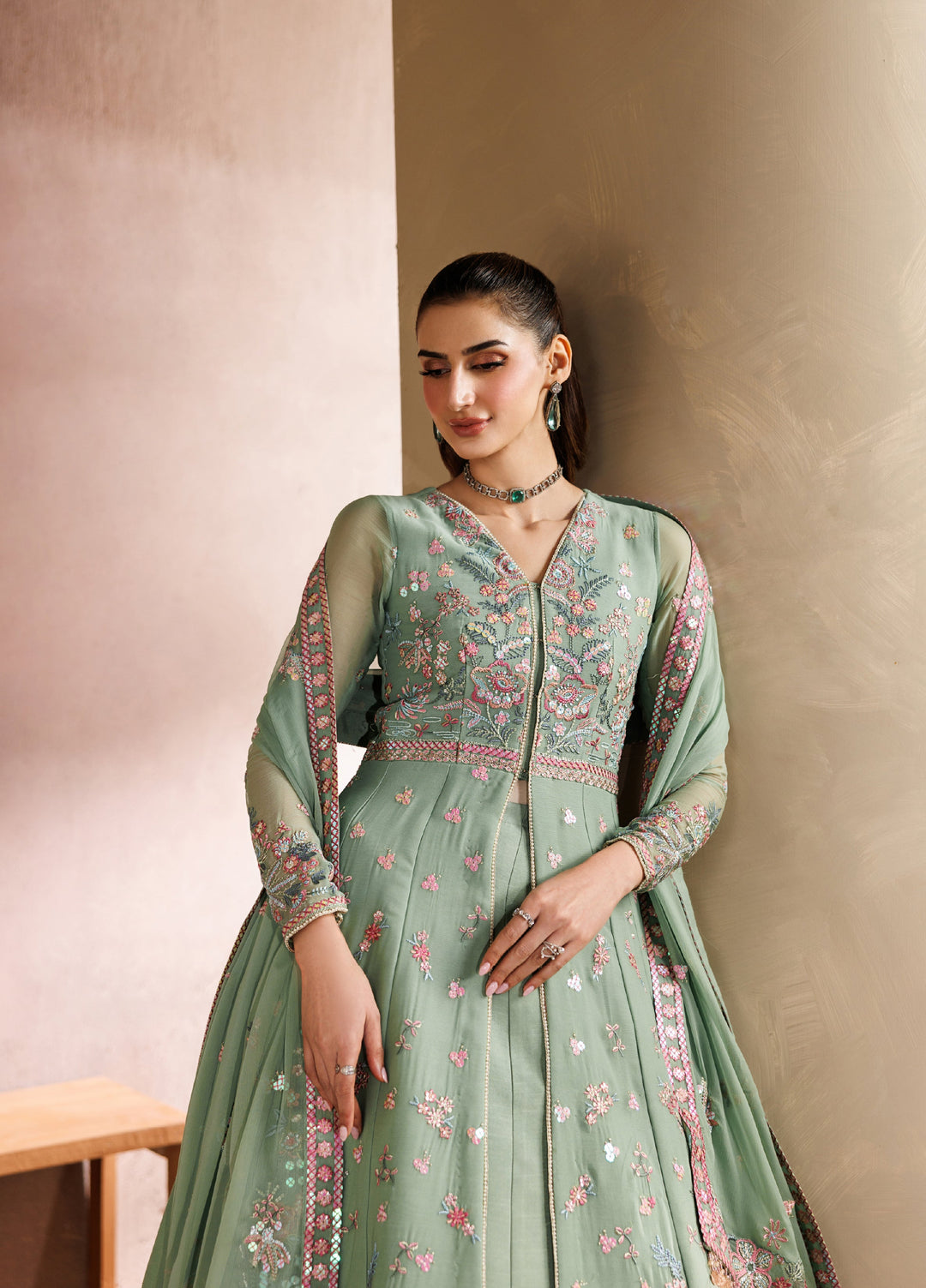 Zaryah by Zarif Unstitched Embroidered Chiffon 3 Piece Suit ZR26UZF ZF-ZYR-SURILI-06 - Festive Collection