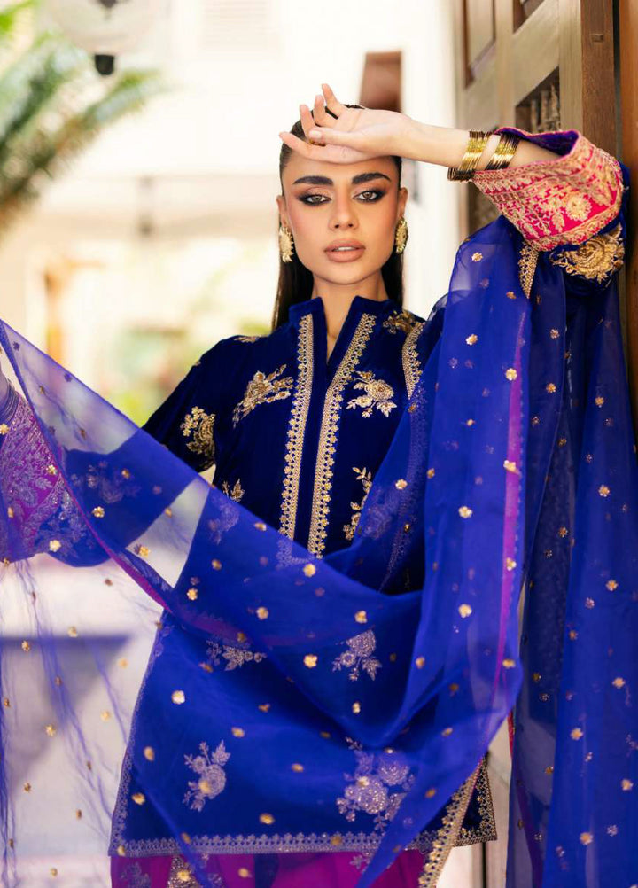 Zainab Chottani Unstitched Velvet Embroidered 3 Piece ZC25UV Jia - Festive Collection