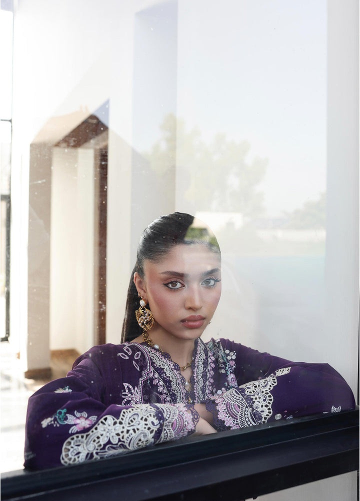 Q Line by Qalamkar Unstitched Embroidered Lawn 3 Piece Suit QLK26ULQ SUHRA QKL-14 - Festive Collection