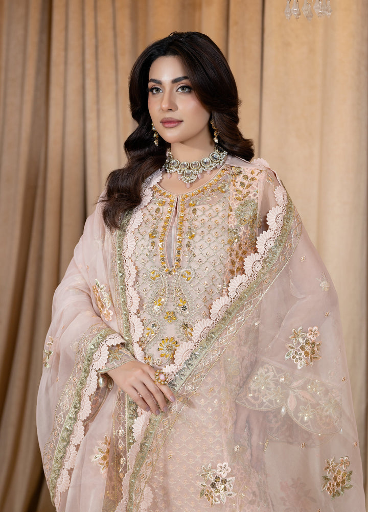 Maah-e-Noor Raum by Sarb Unstitched Embroidered Organza 3 Piece Suit RS26UMN MWF-02 - Wedding Collection