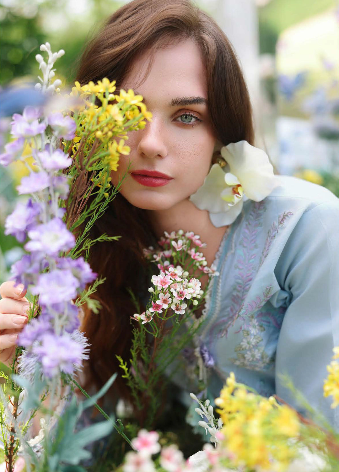 The Secret Garden by Mushq Unstitched Embroidered Lawn 3 Piece Suit MU26USG Ethereal Eden HUNSS260405 - Festive Collection