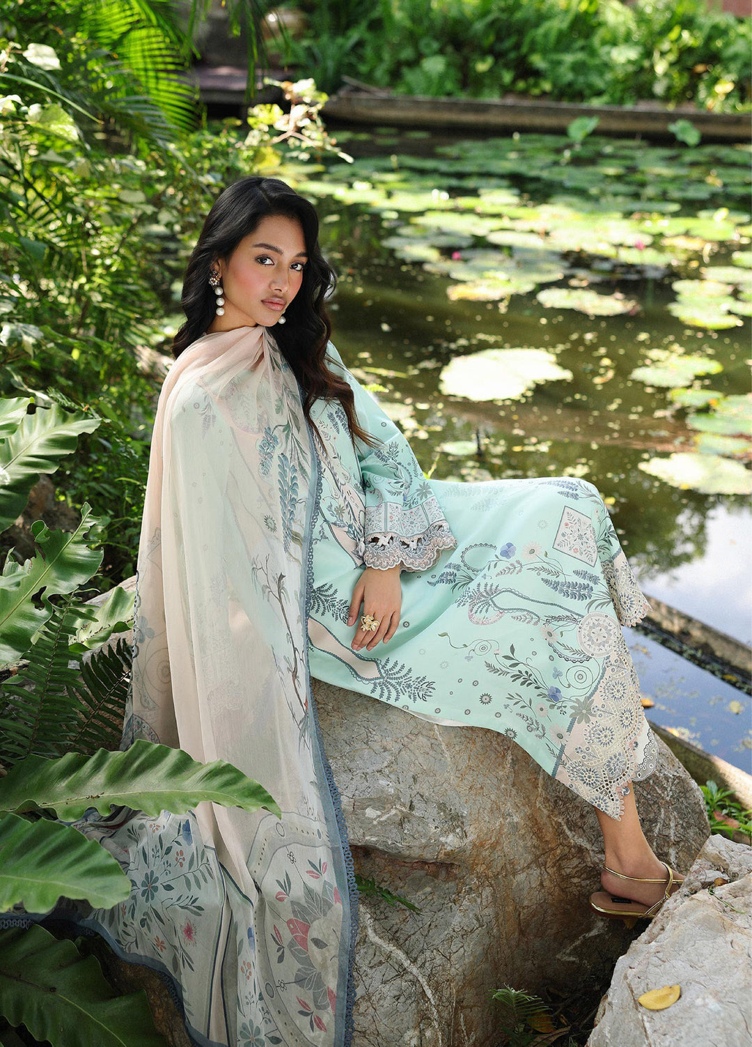 Q Prints by Qalamkar Unstitched Lawn Printed 3 Piece Suit QLK26QP Slona - Summer Collection