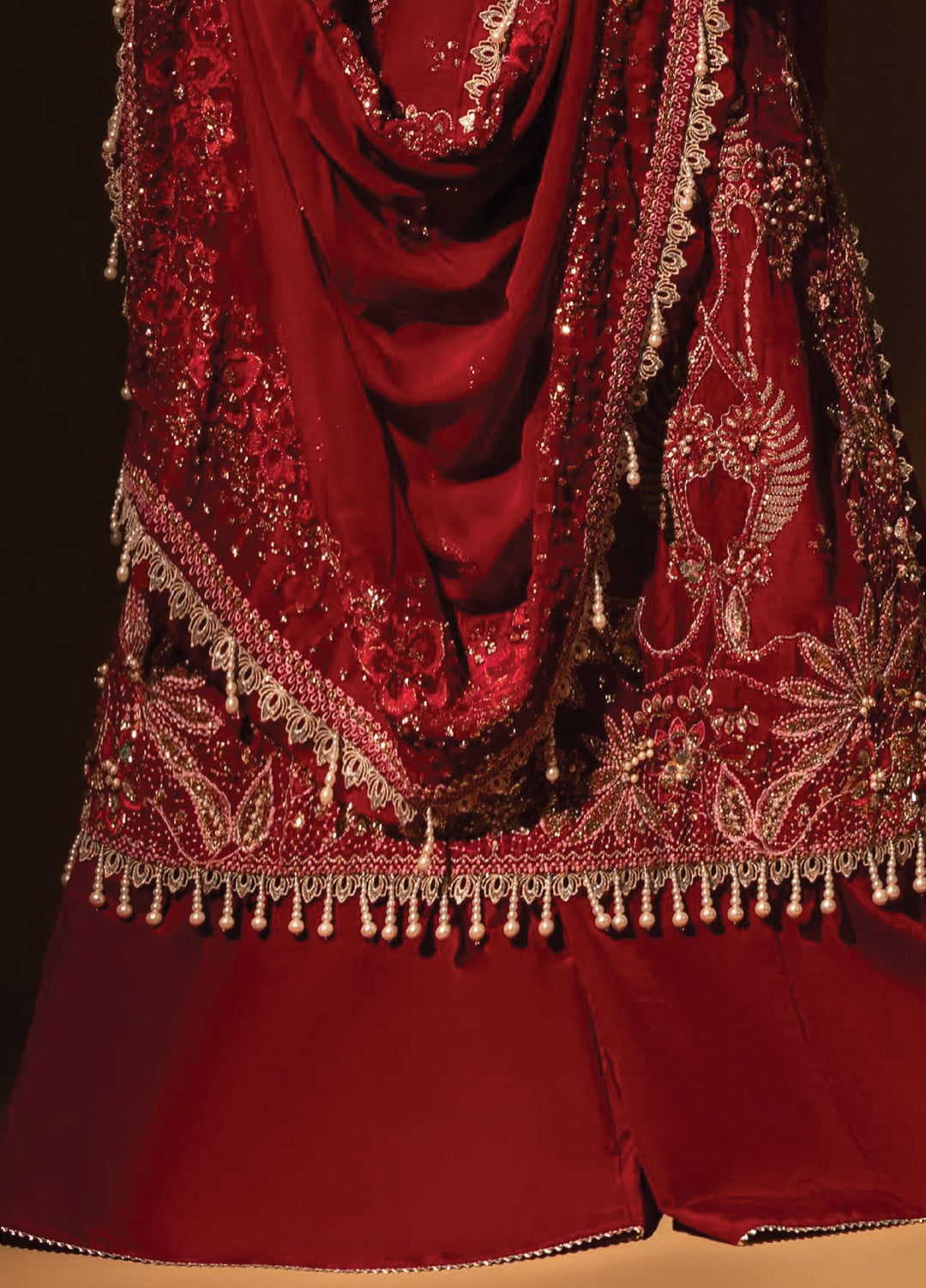 Aylin Unstitched Raw Silk Embroidered Suits 3 Piece AYL25US VELVORY - Festive Collection