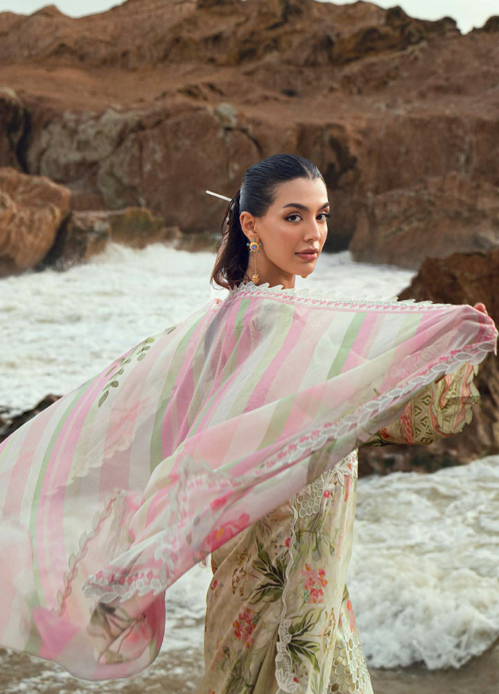 Gardenia by Nureh Unstitched Embroidered Lawn 3 Piece Suit NU26UGL NSG-203 - Summer Collection