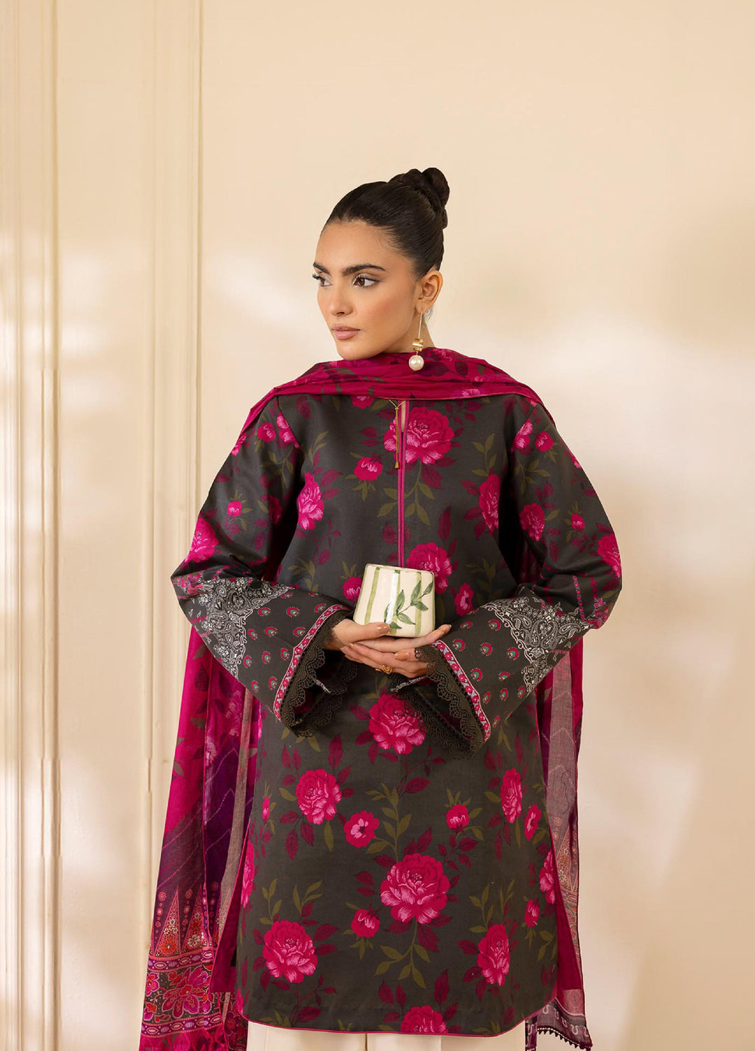 Nissa by RajBari Unstitched Printed Lawn 3 Piece Suit RB26ULN D-02 - Casual Collection