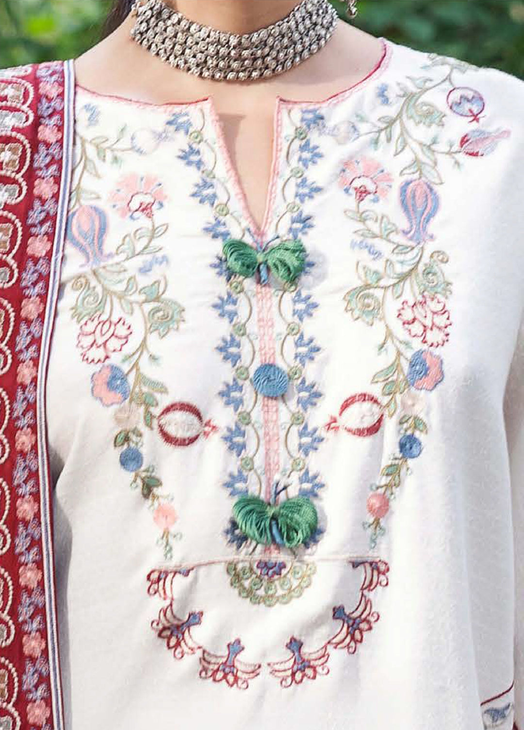 Symphony Hemline by Mushq Unstitched Karandi Embroidered 3 Piece MU25SK Coper Blaze - Winter Collection