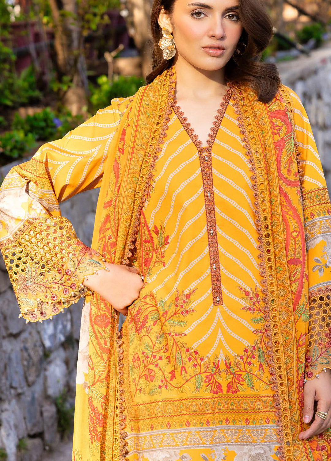 Rang e Bahar by Charizma Unstitched Embroidered Lawn 3 Piece Suit CHR26ULR CRB6-14 - Summer Collection