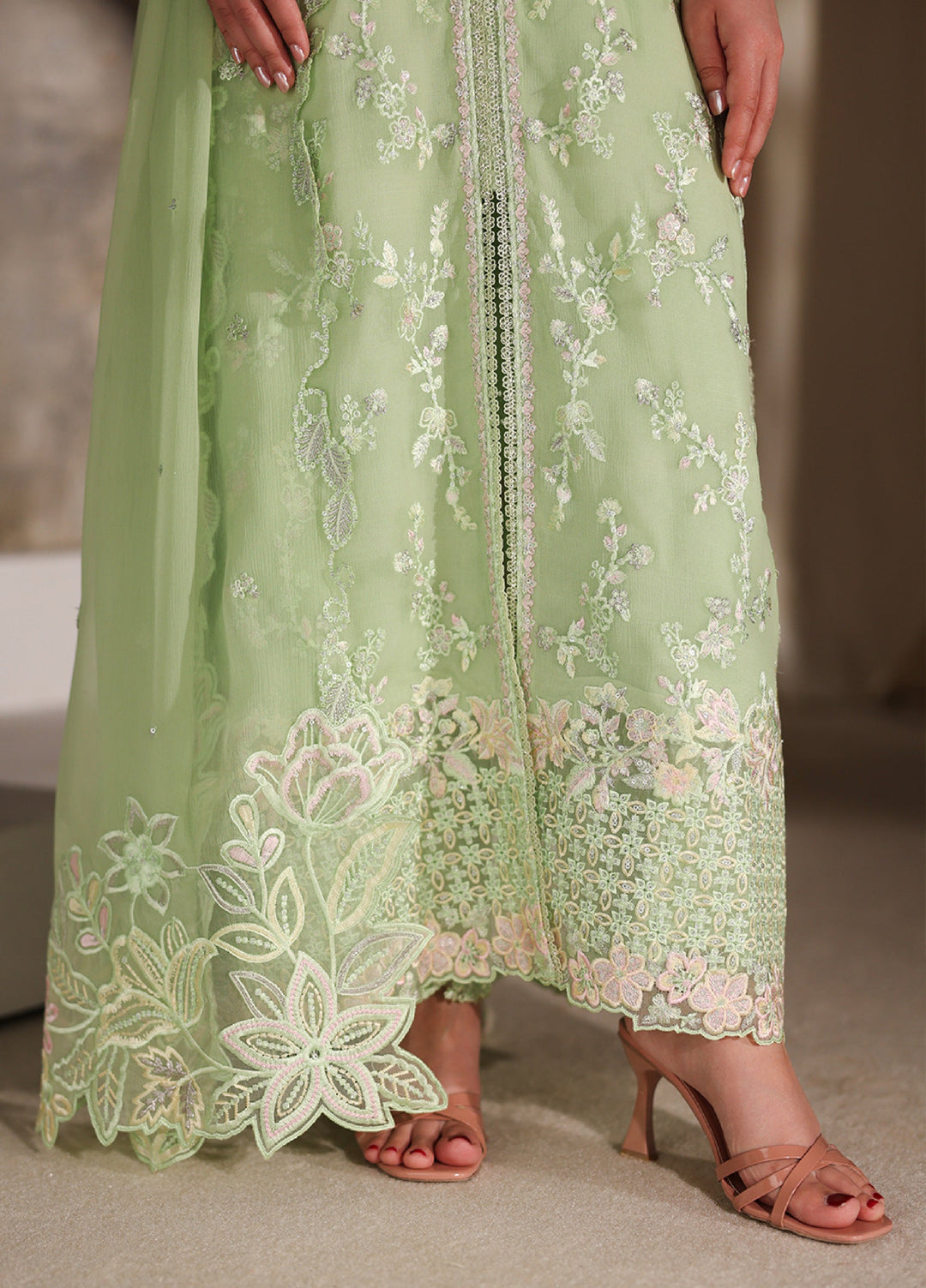 Azure Unstitched Embroidered Chiffon 3 Piece Suit AZ26ULC Fairy Fern - Festive Collection