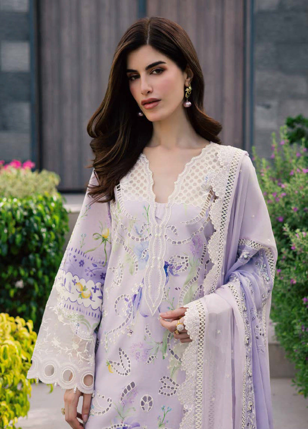 Lily May by Nureh Unstitched Embroidered Lawn 4 Piece Suit NU26ULL NE-258 - Eid Collection