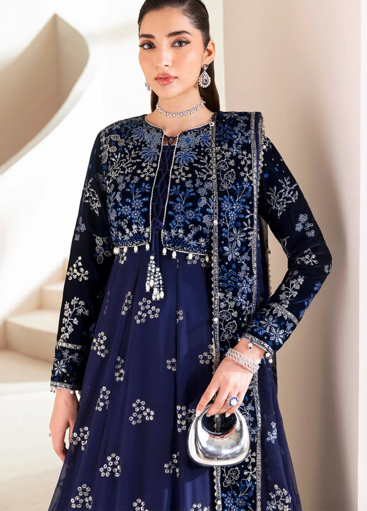Xenia Formal Luxury Unstitched Embroidered Chiffon Suits 3 Piece XE25FL XF-1067 Maklina - Formals Collection