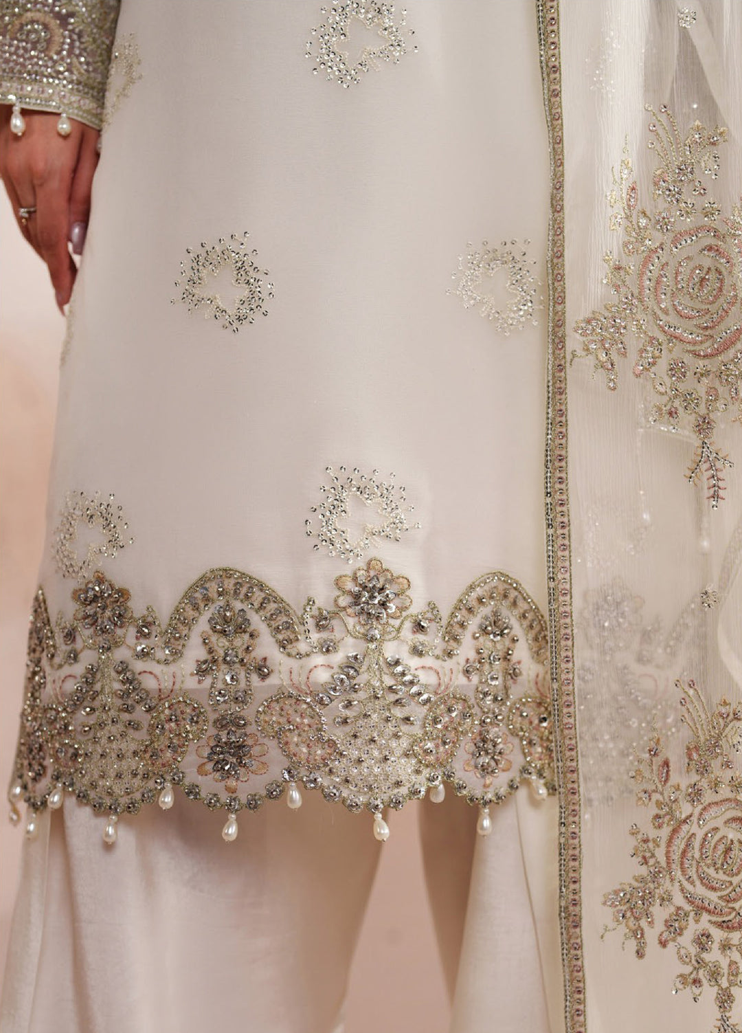 Aymal by Alizeh Fashion Unstitched Embroidered Chiffon 3 Piece Suit AFB26UA D-05 Zeba - Festive Collection