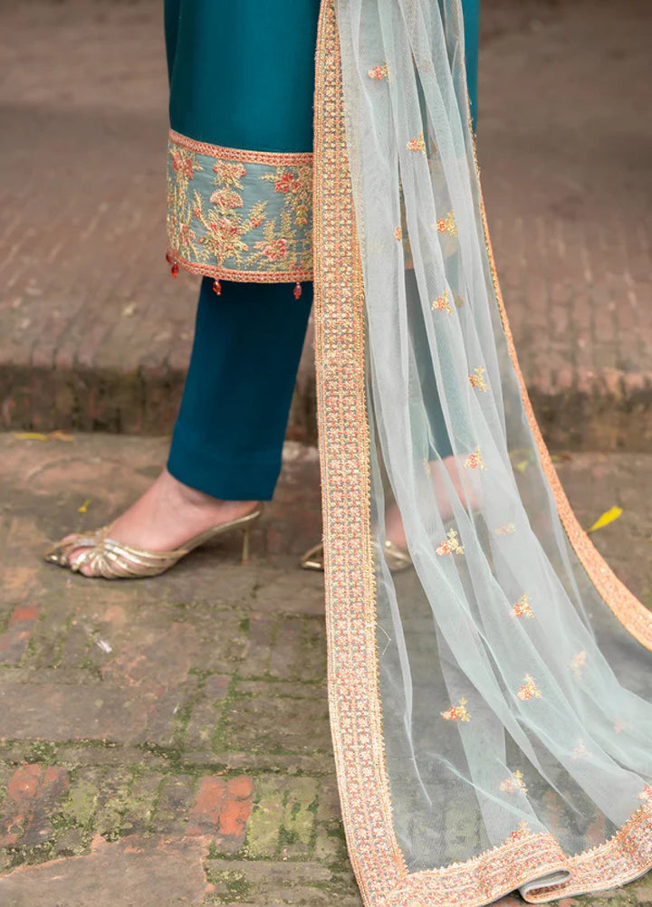 Zaria by Meeral Pret Embroidered Raw Silk 3 Piece Luxe - Festive Collection