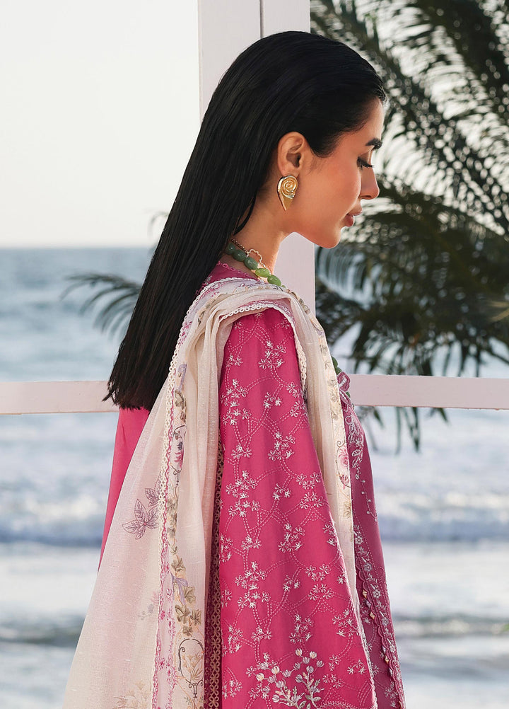 Sahil by Qalamkar Unstitched Embroidered Luxury Lawn 3 Pcs Suit QLK26US SA-13 Tara - Summer