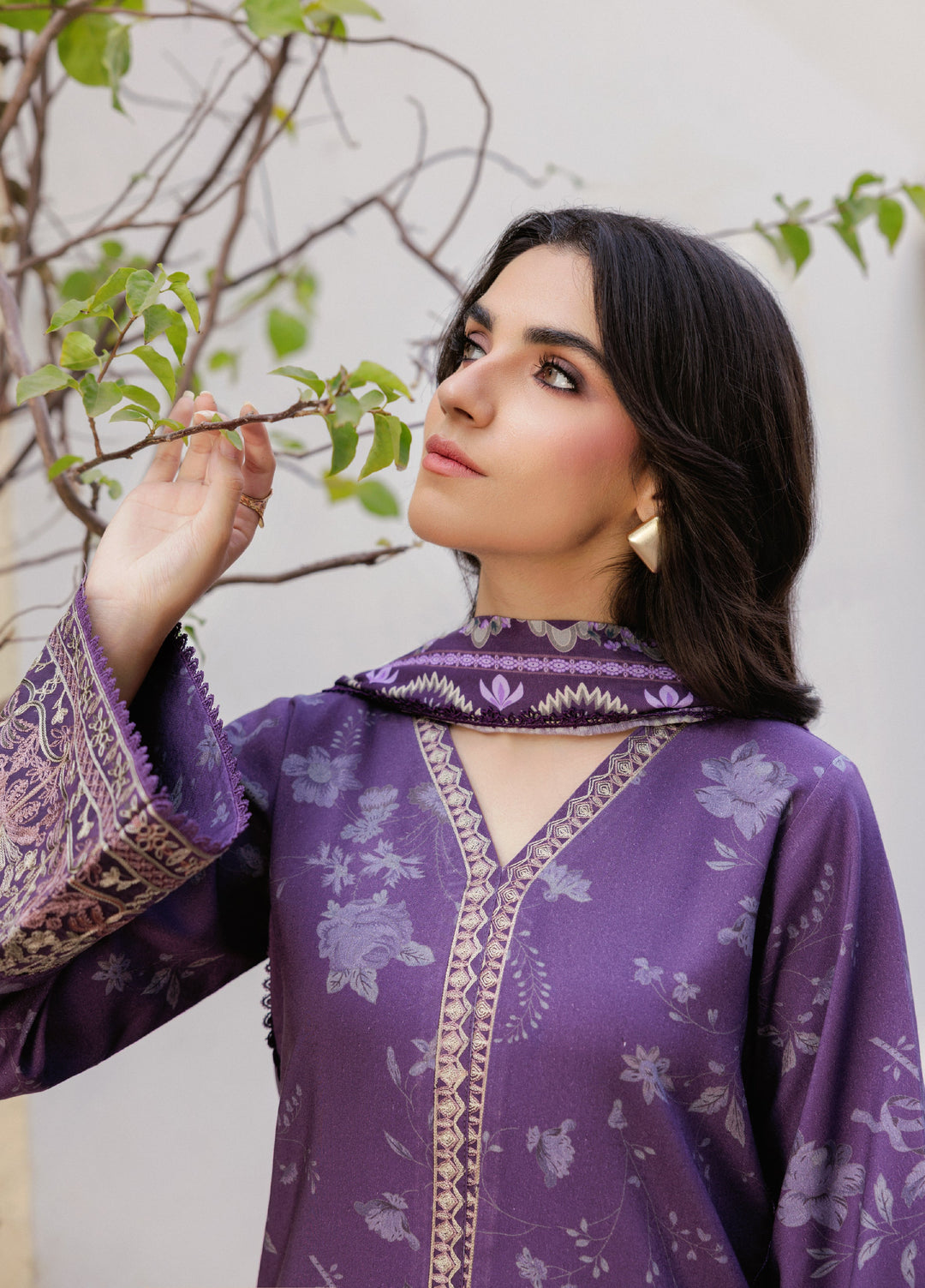 Zync by Florent Whispers Unstitched Embroidered Modal 3 Piece FL25WW FL-7B - Winter Collection