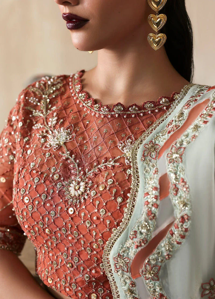 Zarposh Unstitched Embroidered Organza 3 Piece Suits ZP26UF Mahgul - Festive Collection