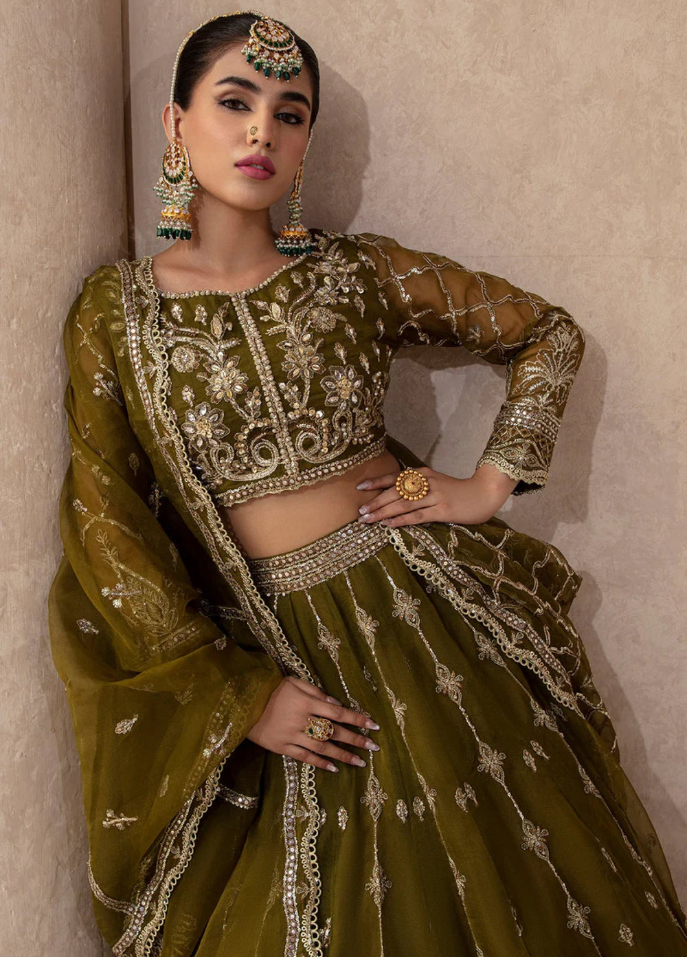 Zarposh Unstitched Embroidered Organza 3 Piece Suits ZP26UF Maya - Festive Collection
